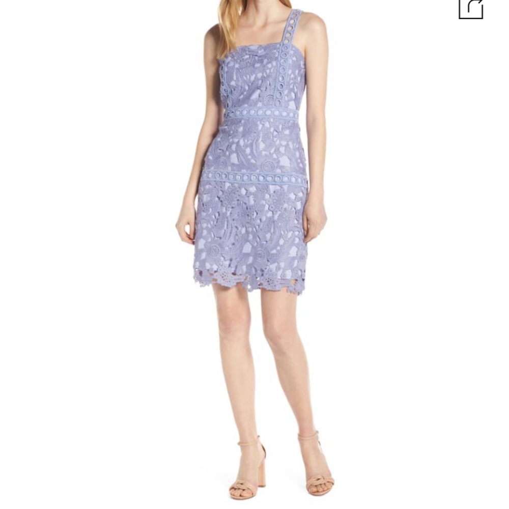 NWT Sam Edelman lace dress + periwinkle + sz 4
